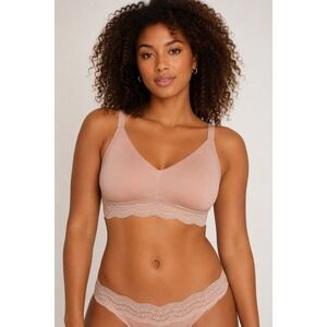 Cosabella Ceylon‎ Modal Curvy Bralette Nude Beige Wireless Lounge Bra XL